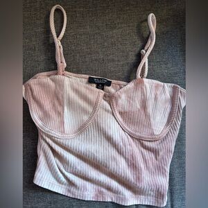 Willow Blush Ribbed Cropped Camisole